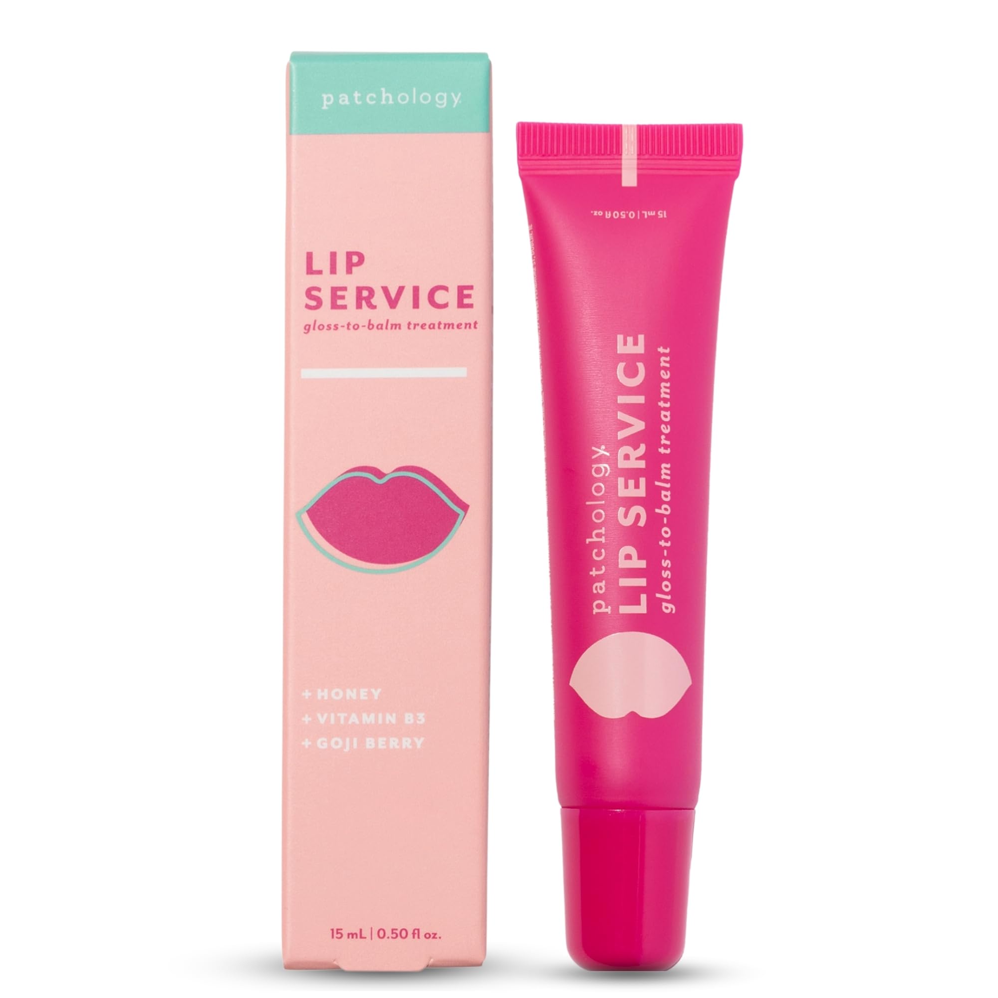 Patchology Lip Gloss for Women - Hydrating Lip Balm with Aloe, Honey, Goji Berry Oil - Moisturizing Lip Treatment for Dr