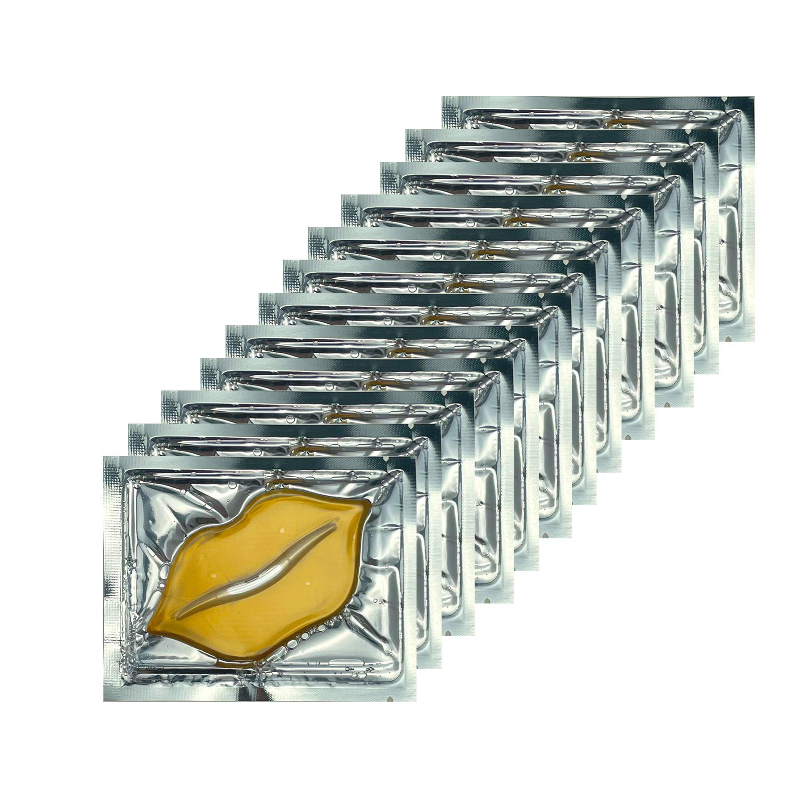 Jakuva Collagen Lip Mask for Moisturizing & Plumping Dry Chapped Lips, Lip Sleeping Mask for Firming, 30 PCS Golden Gel